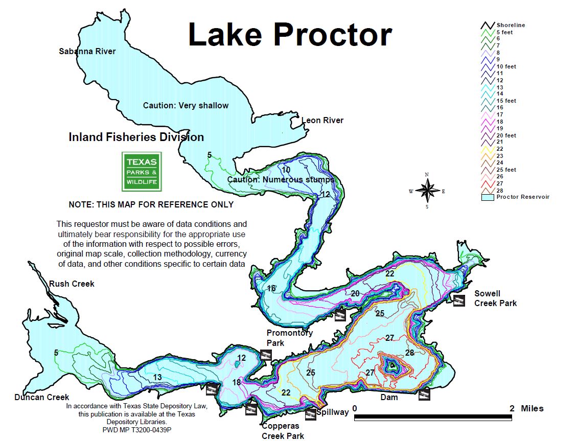 TPWD Bathymetry Map